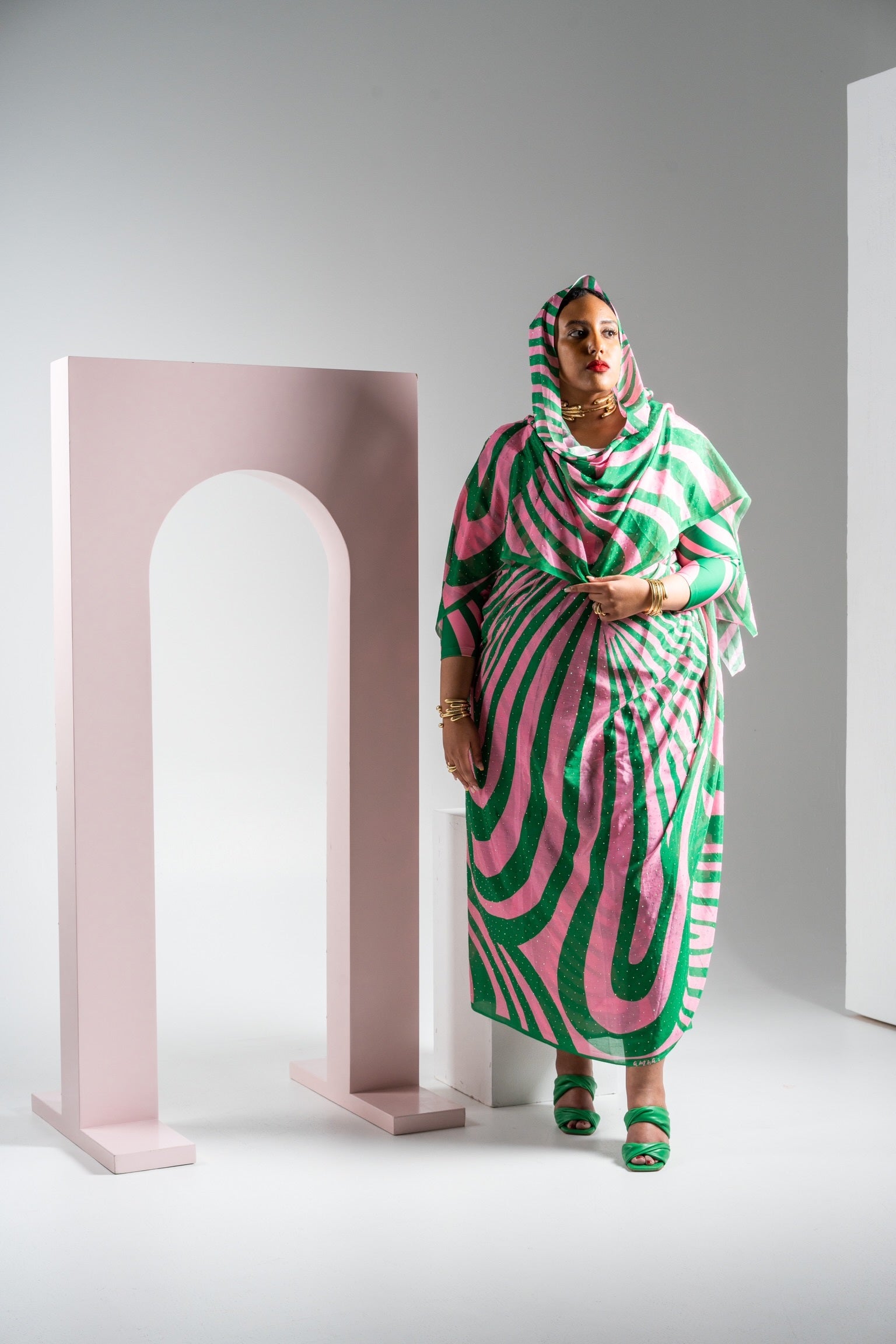 Green Springtime Swirls