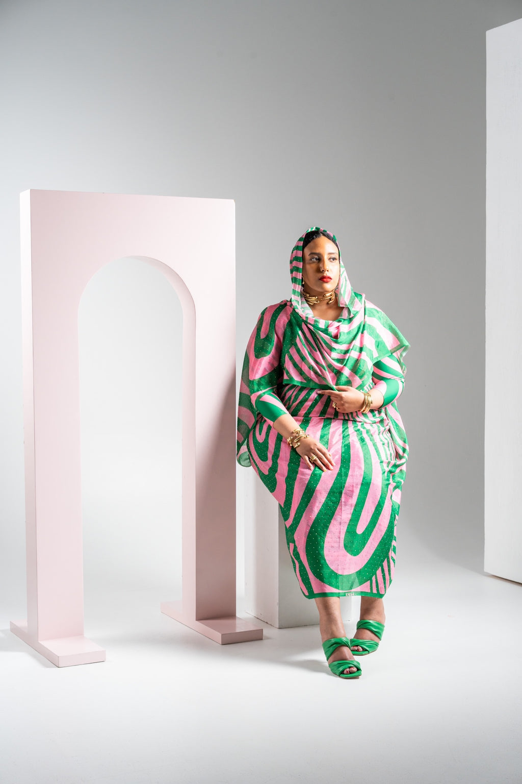 Green Springtime Swirls