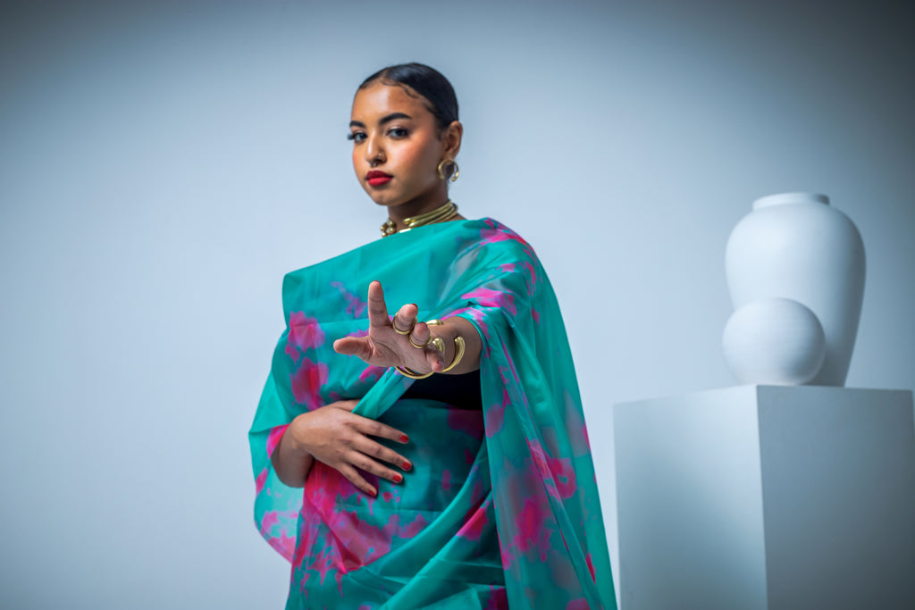 Turquoise Stain Thoub