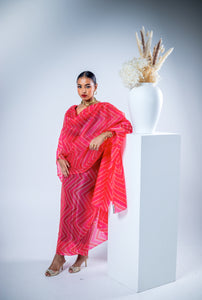 Red Zigzag Thoub