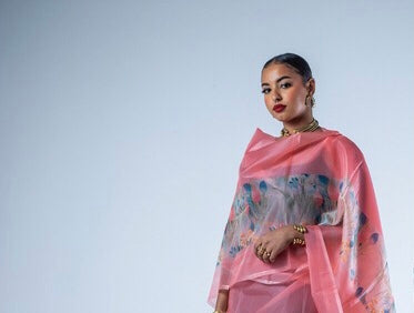 Blue Flory Slide Toub