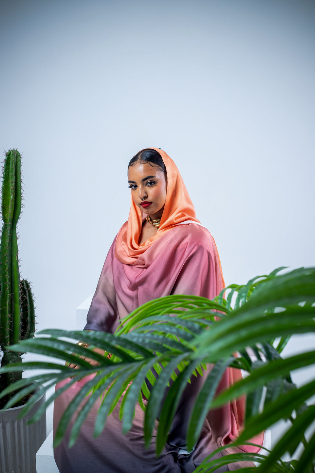 Combo light Ombre satin thoub