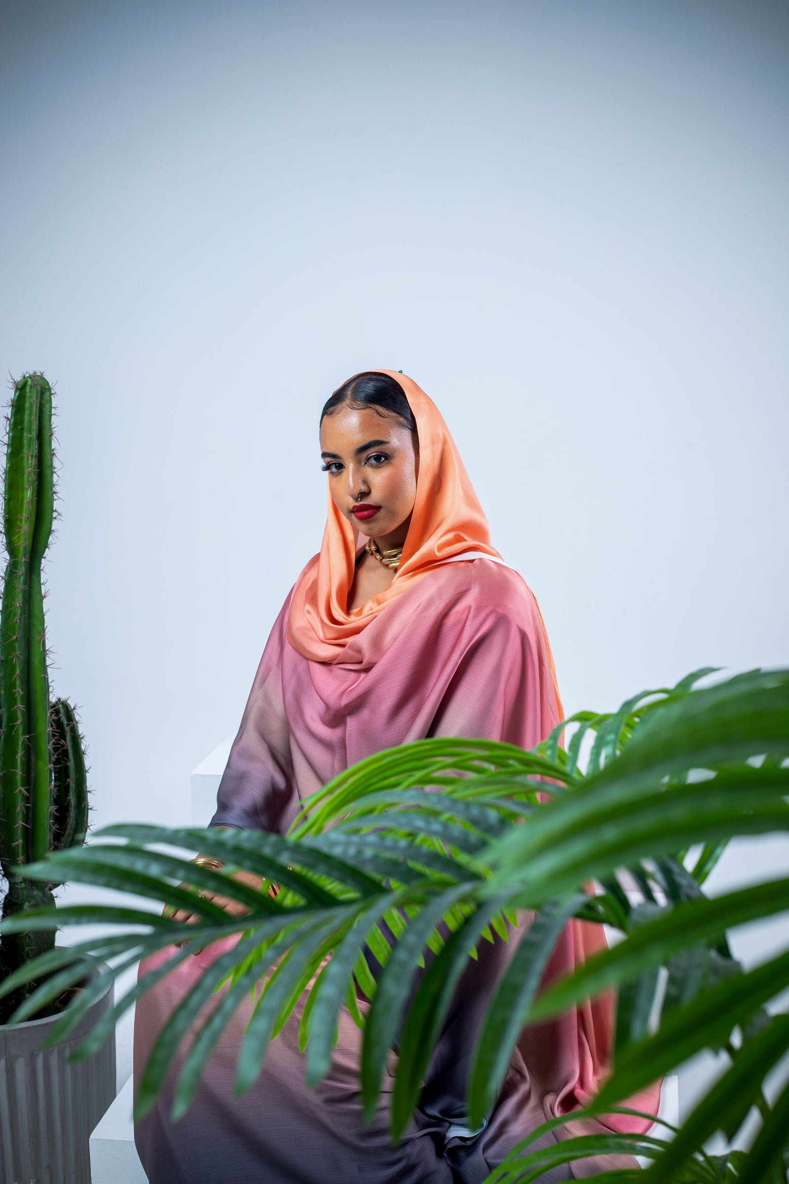 Combo light Ombre satin thoub