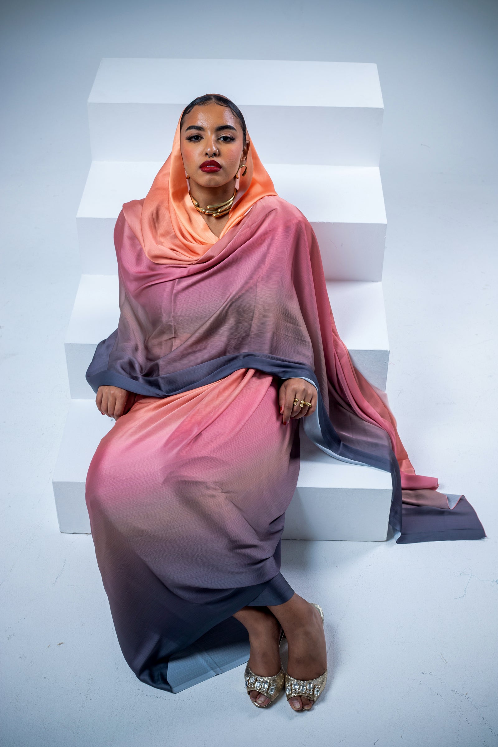 Combo light Ombre satin thoub