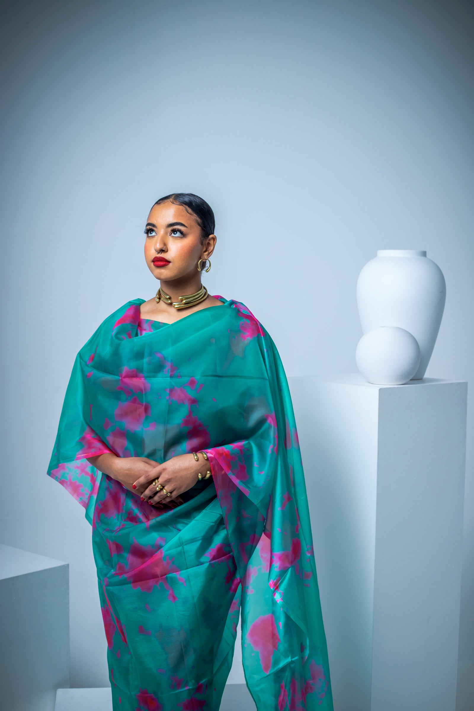 Turquoise Stain Thoub