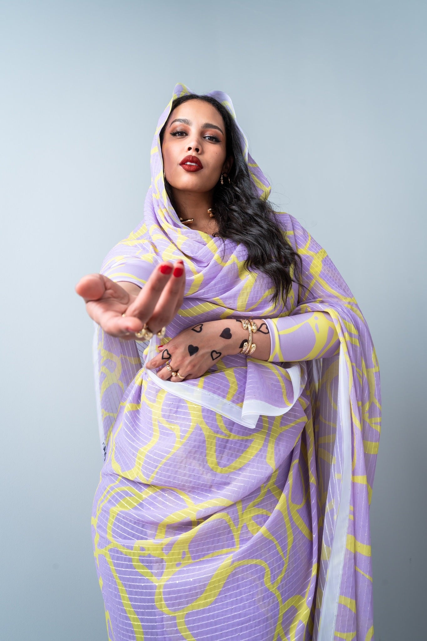 Purple pastel toub